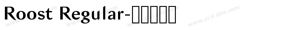 Roost Regular字体转换